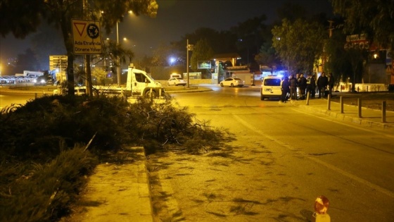 İzmir'de refüjdeki ağaca çarpan kamyonun sürücüsü yaralandı