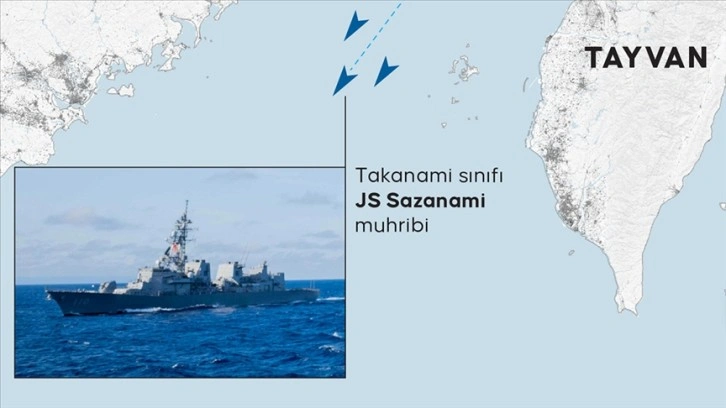 Japon savaş gemisi, Avustralya ve Yeni Zelanda gemileriyle Tayvan Boğazı'ndan geçti