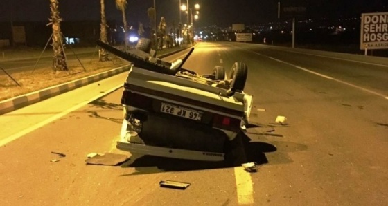 Kahramanmaraş'ta kontrolden çıkan otomobil takla attı: 5 yaralı