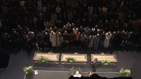 Kanada’daki cami saldırısında şehit olanlar için tören