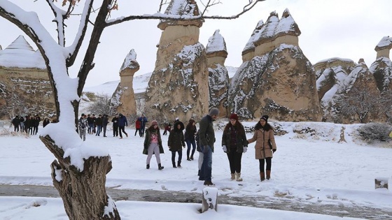 Kapadokya'da 'beyaz' güzellik