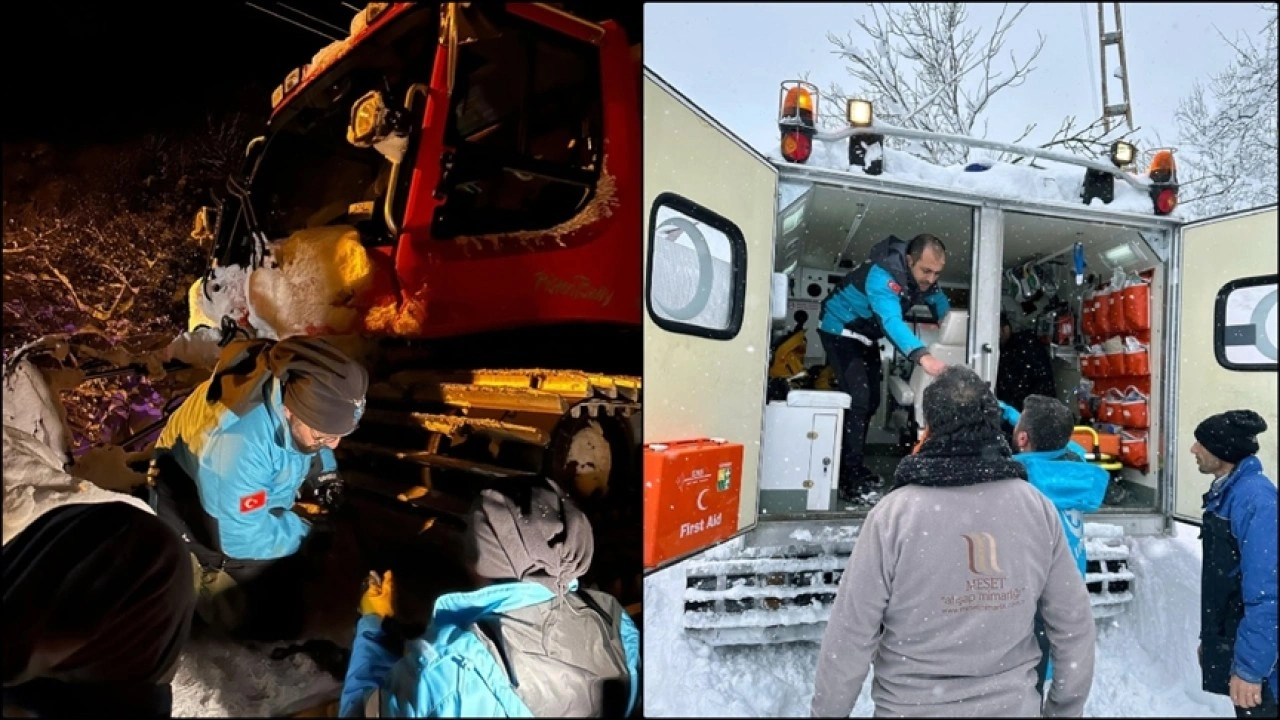 Kar nedeniyle yolu kapanan köyde solunum sıkıntısı çeken hastanın imdadına UMKE yetişti