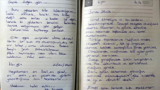 Karantina süreci biten vatandaşlardan geriye teşekkür notları kaldı