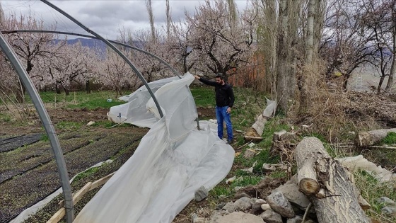 Kars'ta şiddetli rüzgar hasara neden oldu