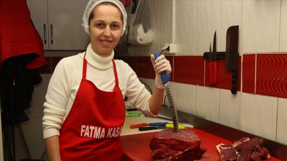 'Kasap Fatma' hayalindeki iş yerine devlet desteğiyle kavuştu