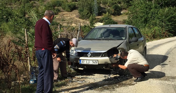 Kastamonu’da iki otomobil çarpıştı: 1 yaralı