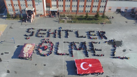 Kayseri'de öğrencilerden teröre anlamlı tepki