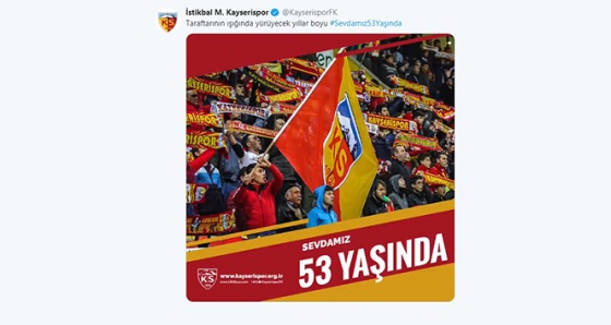 Kayserispor 53 yaşında