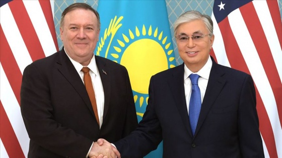 Kazakistan Cumhurbaşkanı Tokayev, ABD Dışişleri Bakanı Pompeo'yu kabul etti