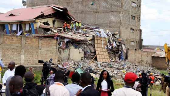 Kenya'da 7 katlı bina çöktü