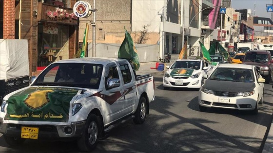 Kerkük'te Fransa'nın İslam karşıtı tutumuna tepki konvoyu