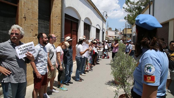 Kıbrıs'ta 'iki toplumlu çözüme' destek eylemi