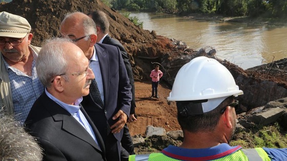 Kılıçdaroğlu Ordu'da sel bölgesini inceledi