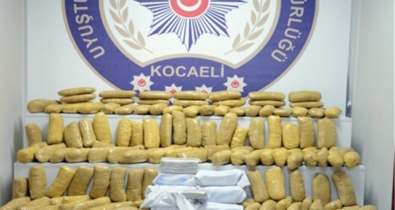 Kocaeli’de 141 kilo eroin ele geçirildi