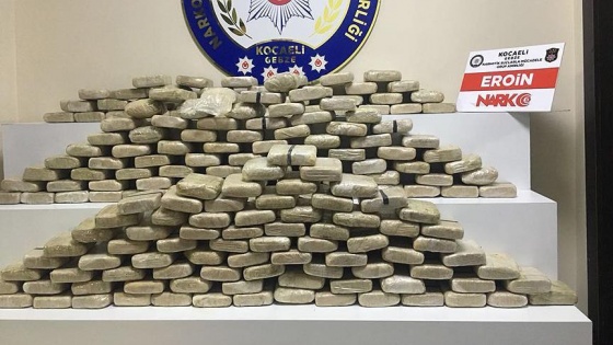 Kocaeli'de 98,5 kilogram eroin ele geçirildi