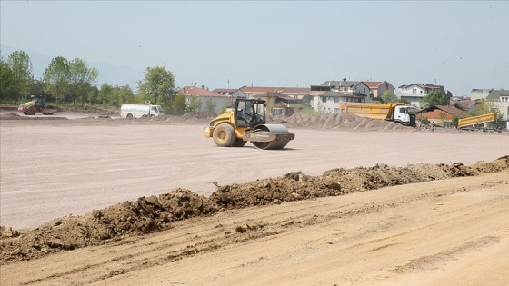 Kocaeli'deki sahra hastanesi inşaatında çalışmalar devam ediyor