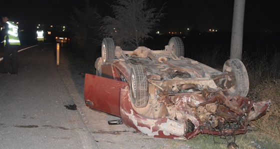 Kontrolden çıkan otomobil defalarca takla attı: 1 yaralı