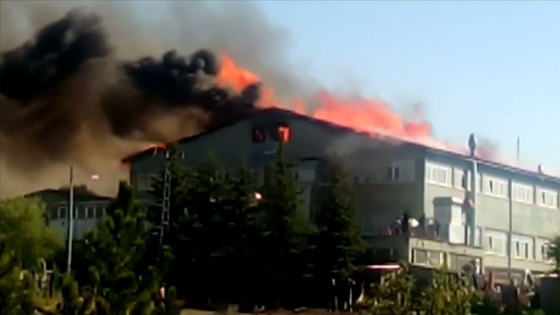 Konya'da silah fabrikasında yangın