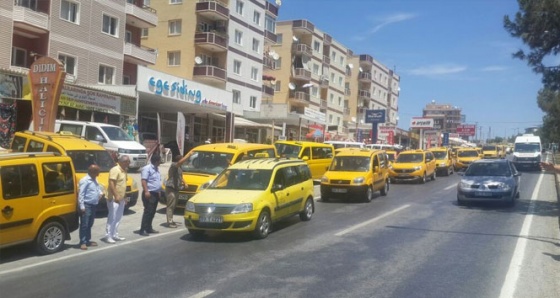 Kuşadası’nda taksici eylemi