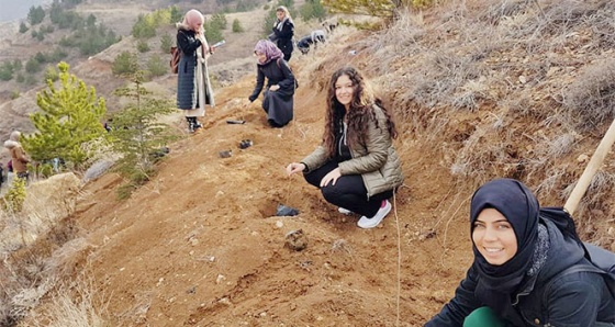 KYK ormanı için bin adet fidan diktiler