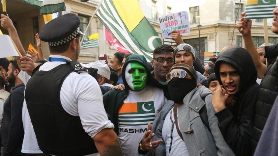 Londra'da Keşmir protestosu