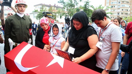 Maçka'da şehit olan başçavuş için tören düzenlendi