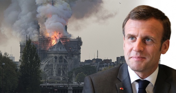 Macron: 'Notre-Dame Katedrali'ni yeniden inşa edeceğiz'