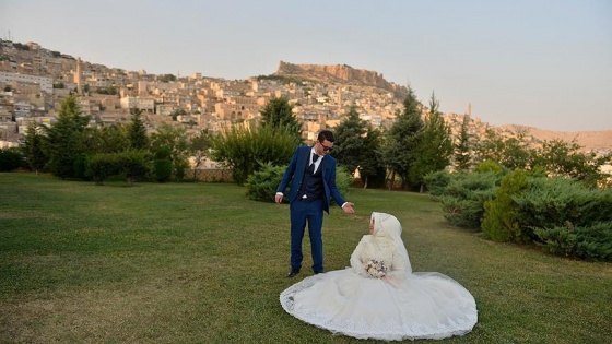 Mardin'in tarihi mekanları mutlu anlarına tanıklık ediyor