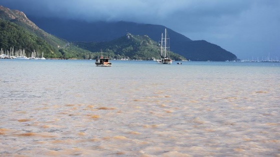 Marmaris'te denizin rengi değişti