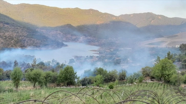 Mersin'de çıkan orman yangınına ekiplerce müdahale ediliyor