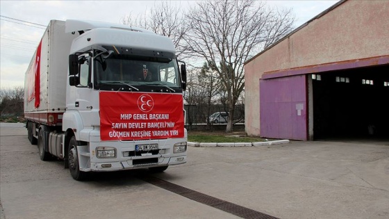 MHP'nin 'göçmen kreşi' yardım tırı Edirne'ye ulaştı