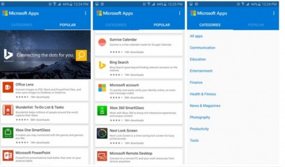 Microsoft, Android'e özel uygulama mağazasını tanıttı