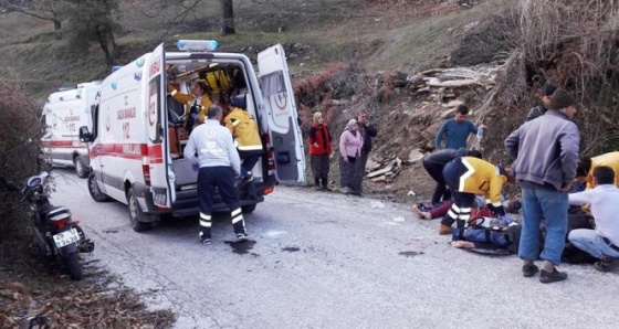 Milas’ta iki motosiklet kafa kafaya çarpıştı: 2 yaralı