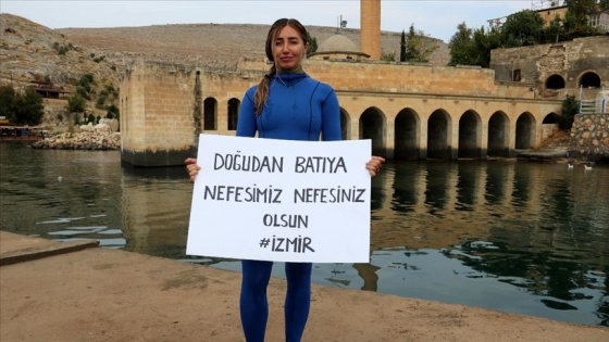 Milli sporcu Şahika Ercümen, Halfeti'de Sıfır Atık Dalışı gerçekleştirdi