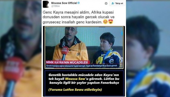 Moussa Sow, 'Sökeli Kayra'nın hayalini gerçekleştirecek