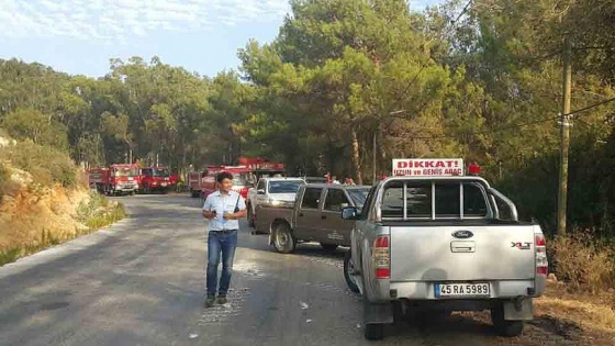 Muğla'daki orman yangınını söndürme çalışmaları sürüyor