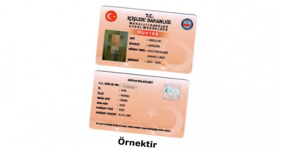 Muhtarlara 'tek tip muhtar kimlik kartı'