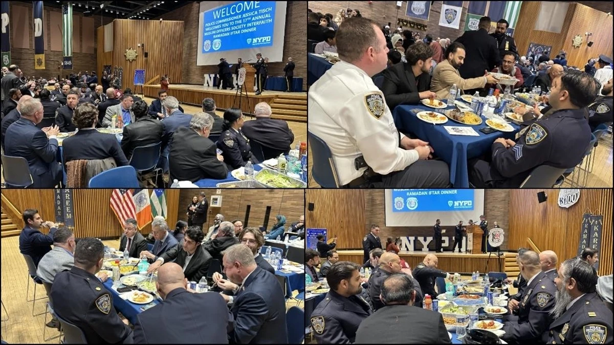 New York'ta görev yapan Müslüman polisler iftar programı düzenledi