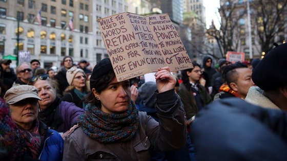 New York'ta Trump karşıtı gösteri düzenlendi