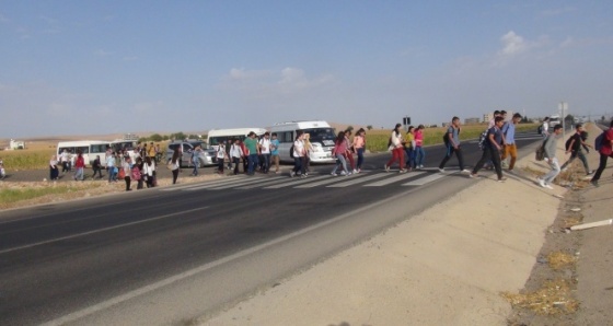 Nusaybin’de tehlikeli okul yolculuğu