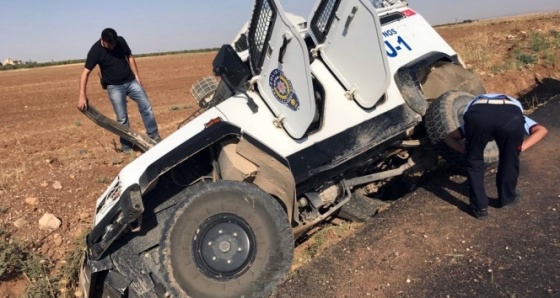 Nusaybin’ de zırhlı araç devrildi