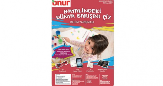 Onur Market’ten 'Hayalindeki Dünya Barışını Çiz' konulu resim yarışması