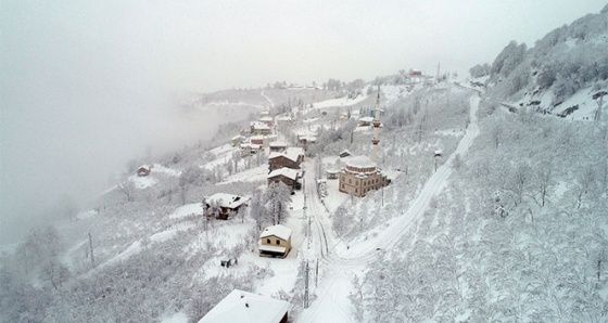 Ordu’da kar yağışı herkesi mutlu etti