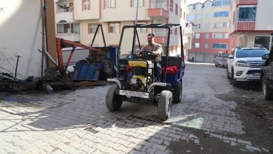 Oto tamircisi kardeşlerden fındık taşıma aracı