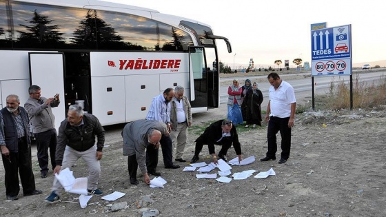 Otobüs şoförü TEDES yüzünden yolcuları indirip eylem yaptı