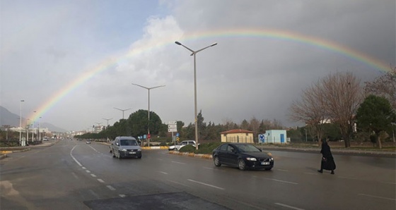 Pamukkale’de kar, Merkezefendi’de gökkuşağı