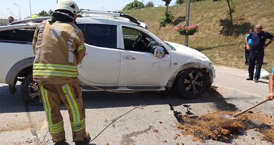 Pendik’te kontrolden çıkan araç takla attı: 1 yaralı