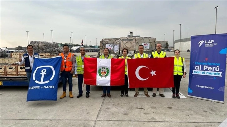 Peru'da depremzedeler için toplanan yardım malzemesi Türkiye'ye gönderildi