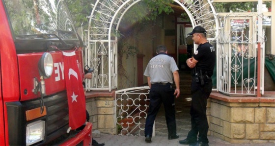 Polis karakolunda yangın