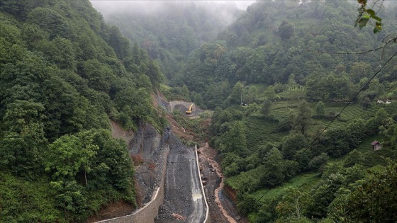 Rize'de heyelan